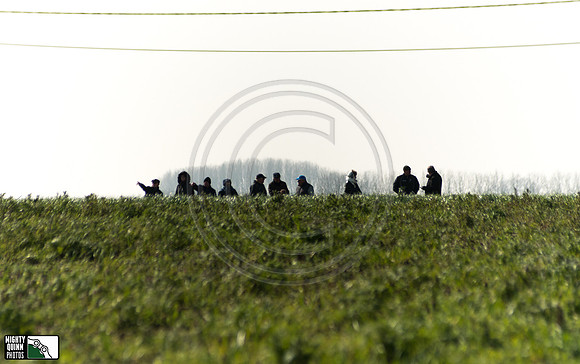 Waiting for their heros